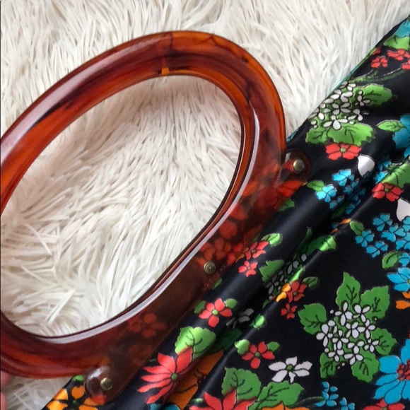 1960s Vintage Floral Convertible Handbag - Picture 5 of 5